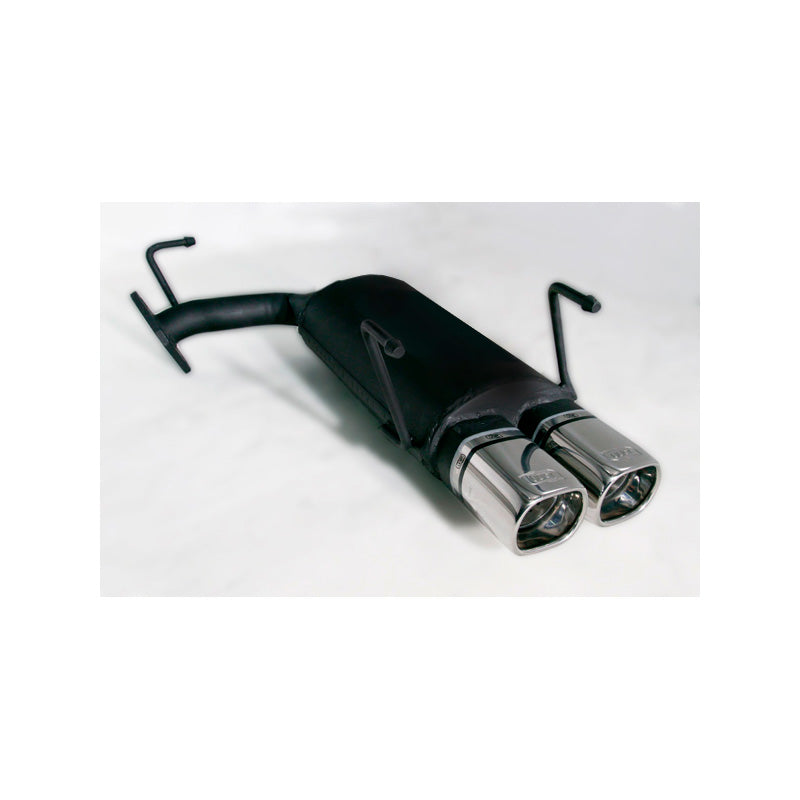Ulter Sport, Sportauspuff passend für Toyota Corolla E10 HB 1.3i 55/65kW/1.6i 84kW 1992-1997 2x 80x65mm, Stahl, Schwarz