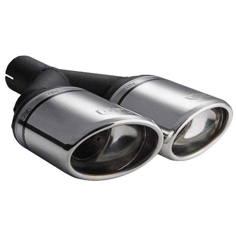Ulter Sport, Endrohr - Doppel Oval 120x80mm Schräg - Länge 250mm - Montage ->50mm - Edelstahl, Inox