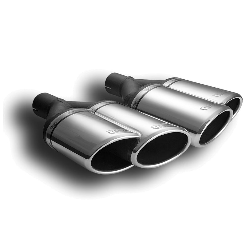 Ulter Sport, Endrohr (Links) - Doppel Oval 160x65mm - Länge 200mm - Montage ->50mm - Edelstahl, Inox